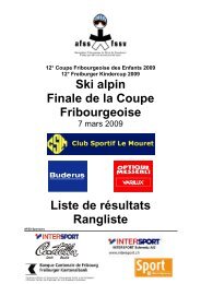 Résultats - Ski-Club Villars-sur-Glâne