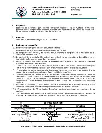 ITCC-CA-PG-003 AUDT INT OK.pdf - instituto tecnologico de cd ...