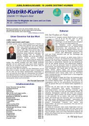 Distrikt-Kurier - Lions Club Garching Campus