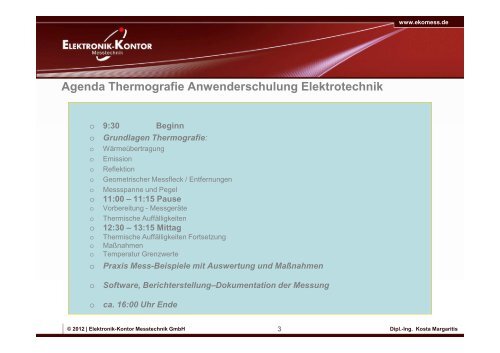 THERMOGRAFIE - Elektronik-Kontor Messtechnik GmbH