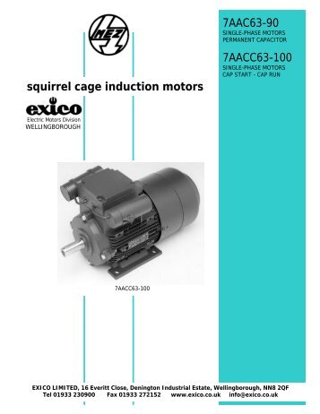 Single-phase Induction Motors - full catalogue - Rotor UK