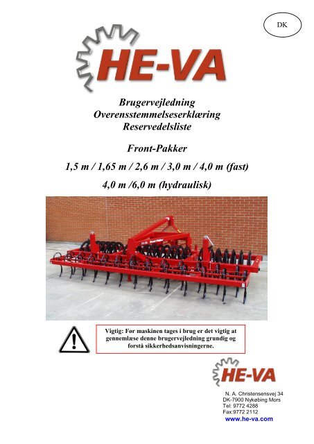 Download Brugsvejledning / Reservedelskatalog - HE-VA