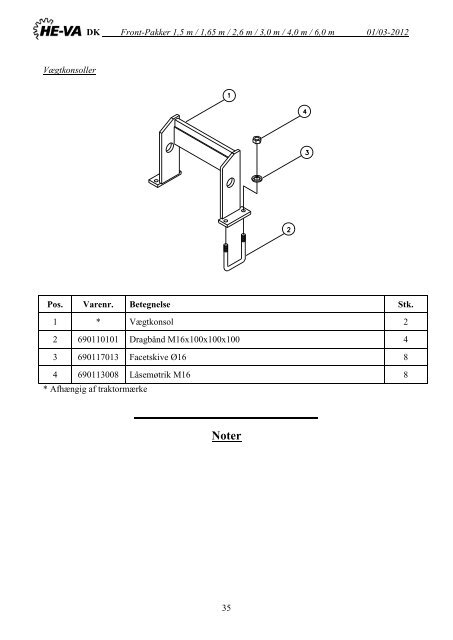 Download Brugsvejledning / Reservedelskatalog - HE-VA