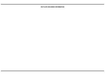 VIN PLATE DECODING INFORMATION