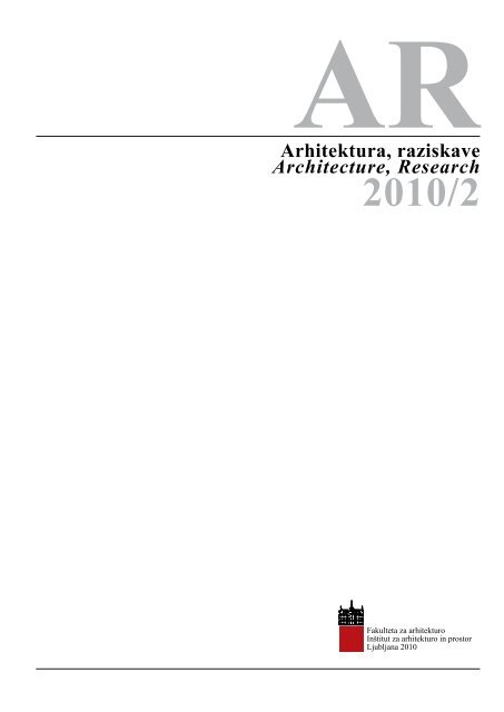 AR 2010/2 - Fakulteta za arhitekturo