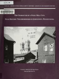 Character of a Steel Mill City: Four Historic ... - Johnstown, PA