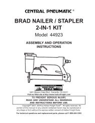 BRAD NAILER / STAPLER 2-IN-1 KIT - Harbor Freight Tools