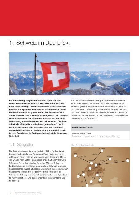 Handbuch fÃƒÂ¼r Investoren. Unternehmensansiedlung in der Schweiz.