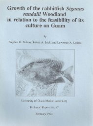 Growth of the rabbitfish Siganus randalli Woodland - University of ...