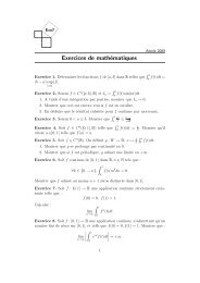 Exercices de mathÃ©matiques - DÃ©partement de mathÃ©matiques et ...