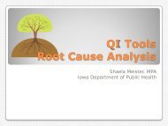 QI Tools Root Cause Analysis - Iowa Department of Public Health