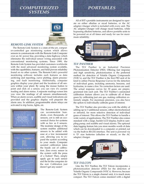 Products Brochure (PDF) - International Sensor Technology