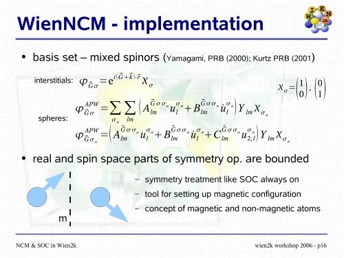 (spin-orbit) and - WIEN 2k