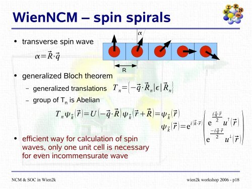 (spin-orbit) and - WIEN 2k