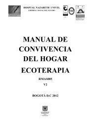 manual de convivencia del hogar ecoterapia - Hospital Nazareth I ...