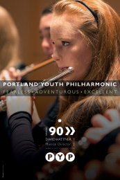 PORTLAND YOUTH PHILHARMONIC - The Portland Youth ...