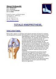 Brochure Totale Knieprothese - Orthopedie Ronse