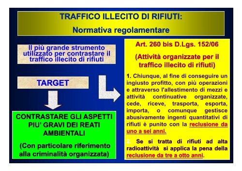 il traffico illecito di il traffico illecito di rifiuti - Sistema delle autonomie ...