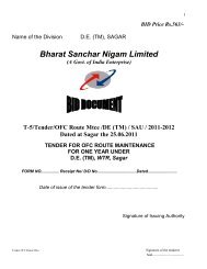T-5/Tender/OFC Route Mtce /DE (TM) - WTR - BSNL