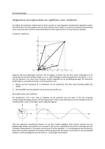 Algemene sinusfuncties en optellen van vectoren