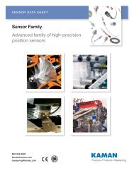 Kaman sensor family data sheet - Kaman Precision | Position sensors