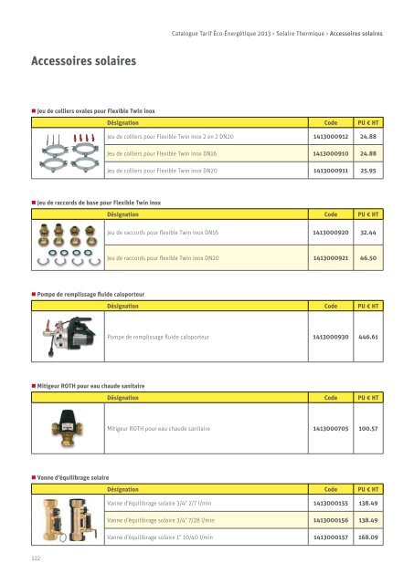 Catalogue tarif 2013 - Solaire - Roth France