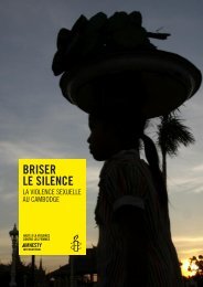 Briser le silence, la violence sexuelle au Cambodge. - amnesty.be