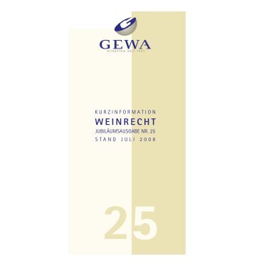 Weinrecht juli 2008 - Gewa-Druck Gmbh