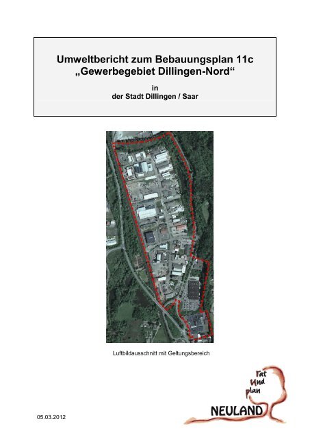 Umweltbericht zum Bebauungsplan 11c ... - Stadt Dillingen