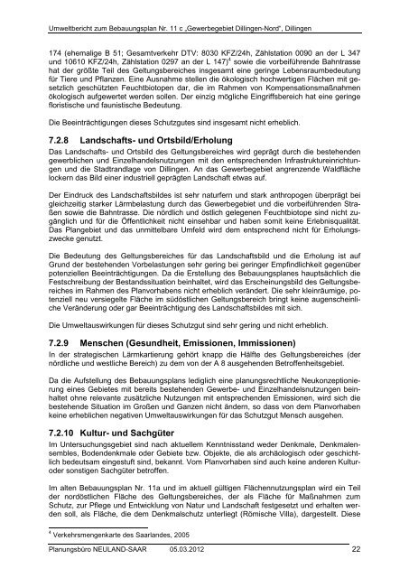 Umweltbericht zum Bebauungsplan 11c ... - Stadt Dillingen