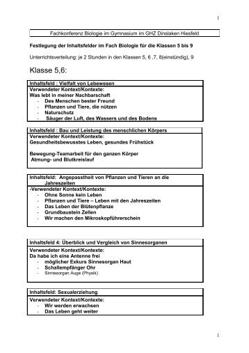 Fachkonferenz Chemie im Gymnasium im GHZ Dinslaken Hiesfeld