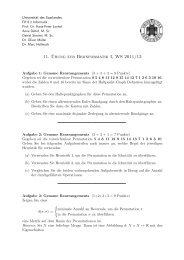 11. ¨Ubung zur Bioinformatik I, WS 2011/12 - Universität des ...