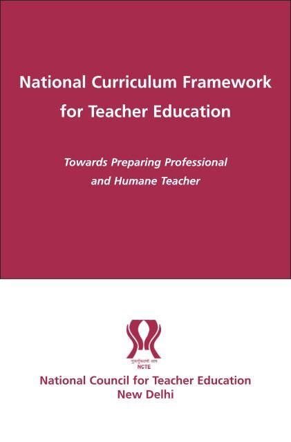 National Curriculum Framework For Teacher Education Azim Premji
