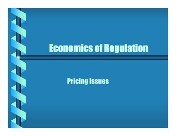 Lecture Notes #8 Optimal Pricing