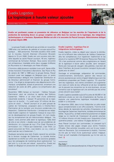 Dynamisme 197 xp pour pdf - Union Wallonne des Entreprises