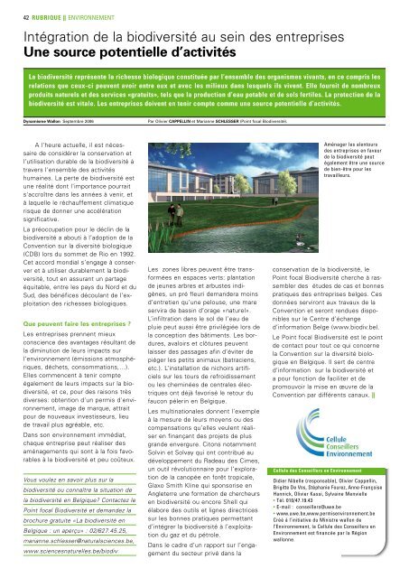Dynamisme 197 xp pour pdf - Union Wallonne des Entreprises