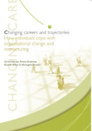 Changing careers and trajectories. How individuals cope ... - Works