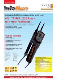 NEU: TESTER 2550 Plus â noch mehr Funktionen ! - Elbro AG