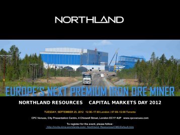 Northland's Project Highlights - Northland Resources