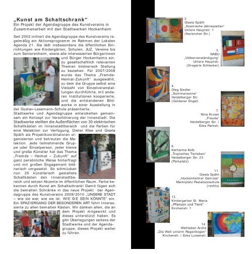 Flyer "Spaziergang der besonderen ART - Kunstverein Hockenheim