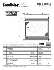 GC421E, GC421LE - Hearth & Home Technologies