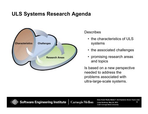 Ultra-Large-Scale Systems Seven Years after the Study - ICSE 2013 ...