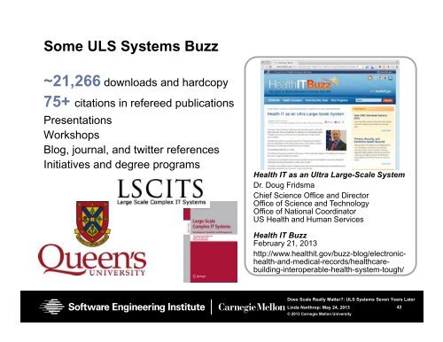 Ultra-Large-Scale Systems Seven Years after the Study - ICSE 2013 ...