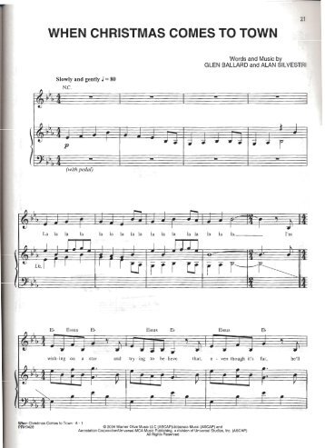 Alan Silvestri â when christmas comes to town - Daily Piano Sheets