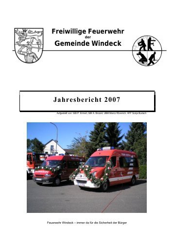 Gemeinde Windeck Jahresbericht 2007 - Feuerwehr Windeck