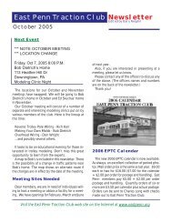 East Penn Traction Club Newsletter