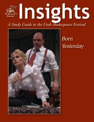 Insights - Utah Shakespearean Festival