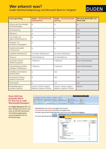 Vergleich Duden vs. Word [PDF] - Duden online