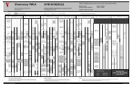 GYM SCHEDULE Shawnessy YMCA - YMCA Calgary