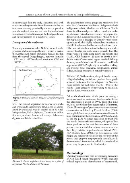 Use of Non Wood Forest Products by local people bordering the ...